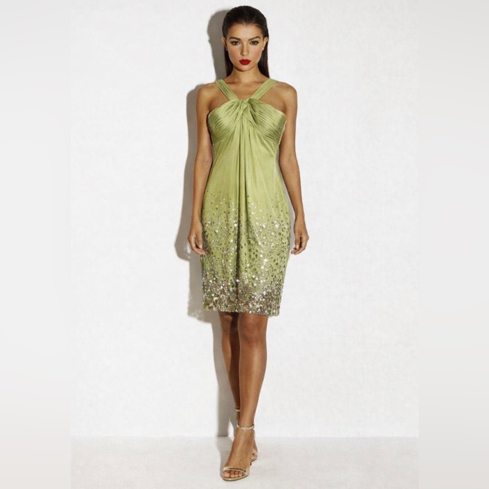 BCBGMaxAzria Lime Green Cocktail Dress 🍋‍🟩